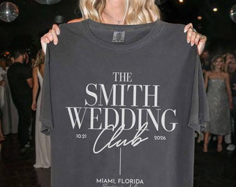 Camiseta de boda personalizada, regalo personalizado para invitados o recién casados