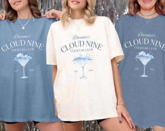 Custom Cloud 9 Bachelorette Shirt Cloud Nine Bach Merch Bachelorette Gift Girls Trip Shirts Cloud Nine Theme Bridal Shower Party Shirts