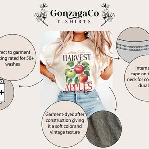 Apple Harvest Farm Fresh Produce Shirt Vintage Fruit Crate Graphic Tee Apple Orchard Shirt Nostalgia Retro Aesthetic Farmers Market Tee