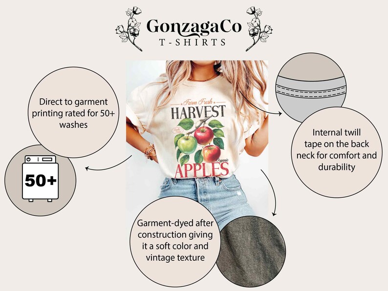 Apple Harvest Farm Fresh Produce Shirt Vintage Fruit Crate Graphic Tee Apple Orchard Shirt Nostalgia Retro Aesthetic Farmers Market Tee