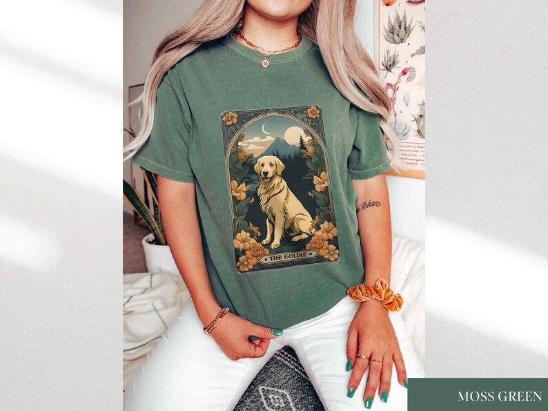 Golden Retriever Gift Tarot Card Golden Retriever Shirt Golden Mom Shirt Dog Lover Gift Golden Mom Tshirt Gift For Dog Lover Funny Dog Shirt