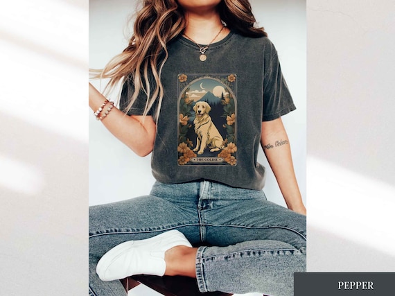 Golden Retriever Gift Tarot Card Golden Retriever Shirt Golden Mom Shirt Dog Lover Gift Golden Mom Tshirt Gift For Dog Lover Funny Dog Shirt