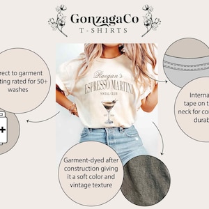 Custom espresso martini lover, personalised bachelorette party shirt, cute drinking shirt, martini crewneck tshirt, funny drinking crewneck