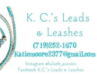 Hand braided show leads and leashes