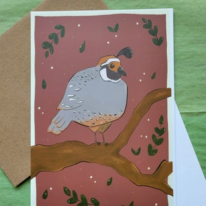 Quail Art Print - 4x6