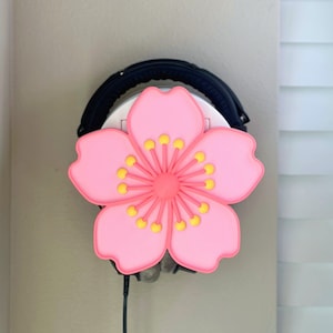 Soporte para auriculares y estante de pared Sakura (paquete de inicio 2 en 1) con placa frontal intercambiable