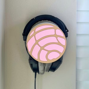 Soporte para auriculares y estante de pared Concha (paquete de inicio 2 en 1) con placa frontal intercambiable