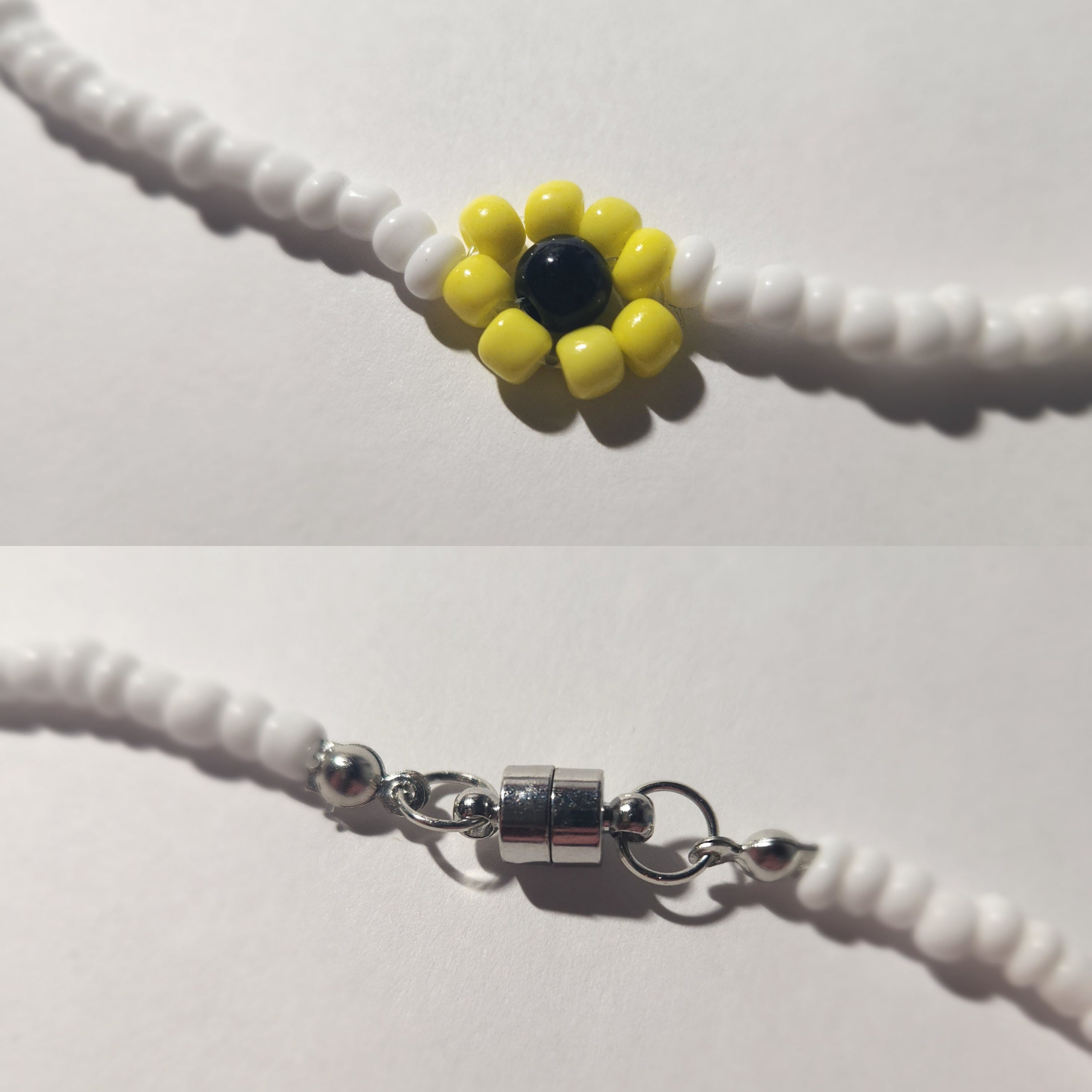 Stray Kids ハン着用★VVV★PEACE PENDANT BEADS NEACKLACE VVV】Peace Pendant Beads Pearl Necklace (Stray Kids 着用