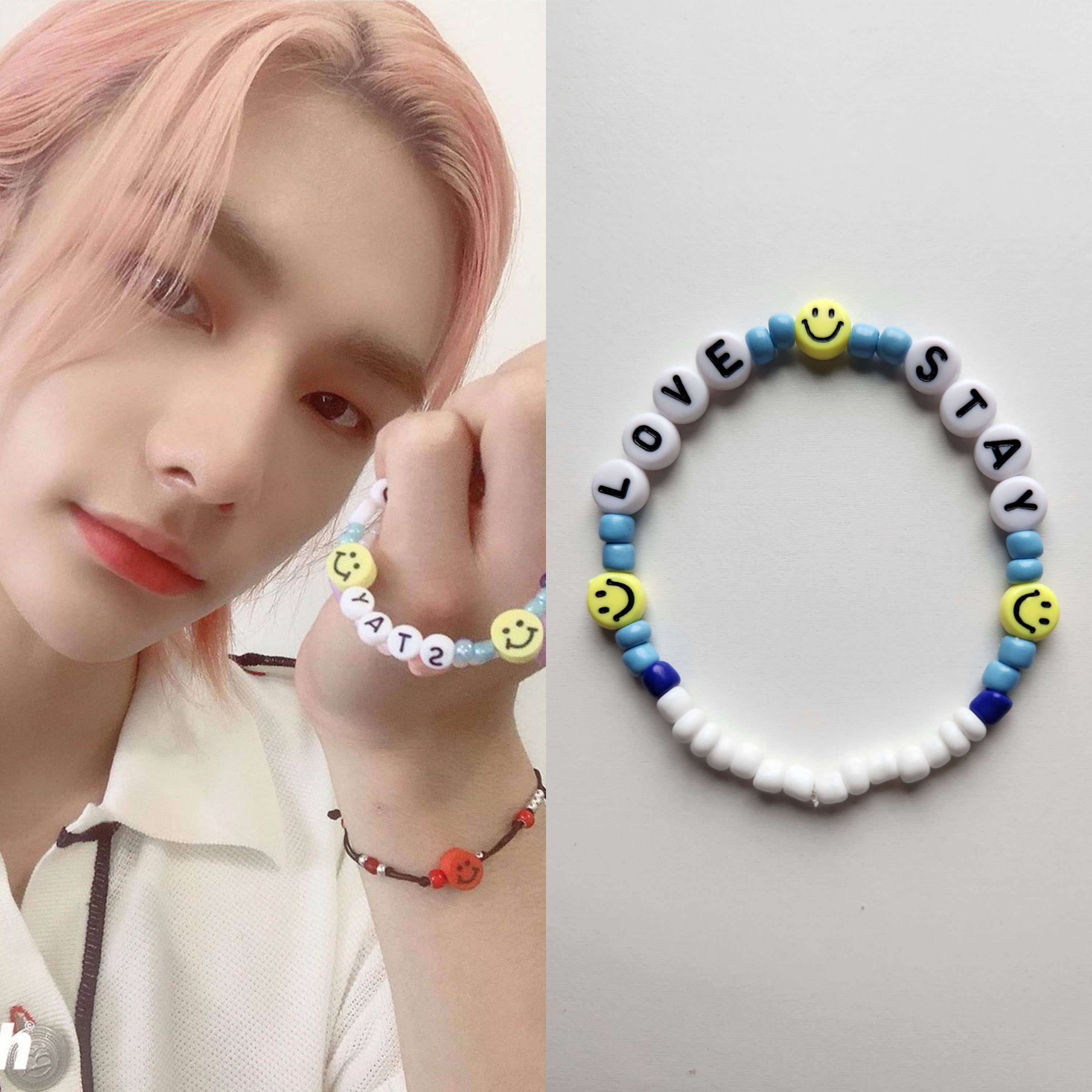 Stray Kids SKZ Hyunjin Lovestay Inspired Beaded Bracelet - Etsy