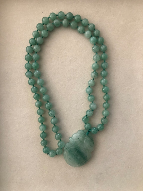 Adventurine Quarts crystal necklace with pendant