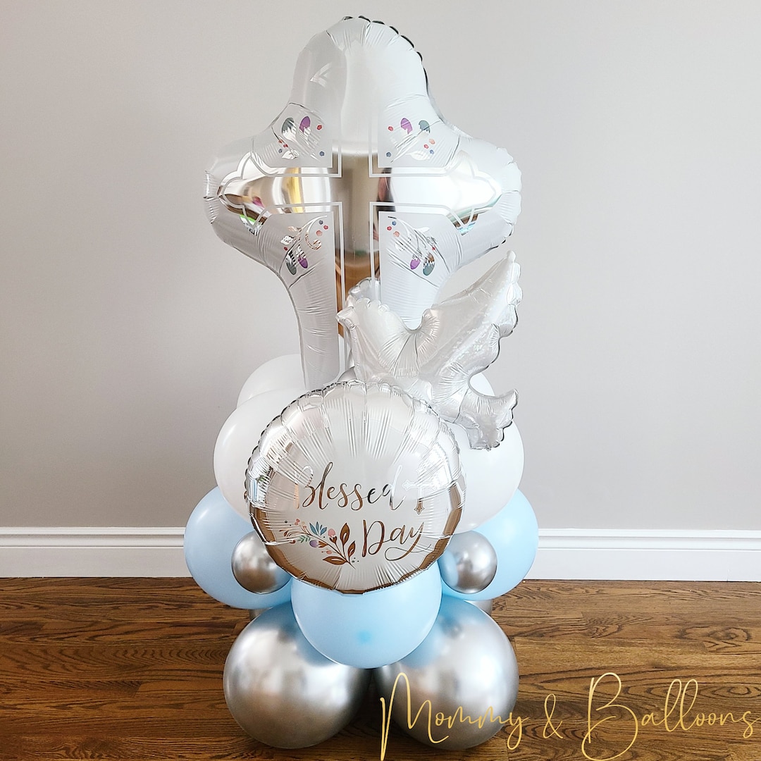 DIY Baptism Balloons, DIY Large 4/5 Feet Religious, Baptism or First