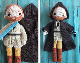 Crochet Star Wars Obi Wan amigurumi doll