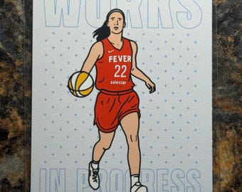 Caitlin Clark Works In Progress Custom Artwork Trading Card by MPRINTS