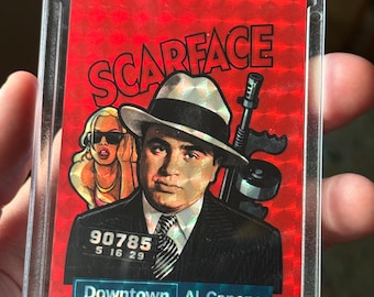 Cartão colecionável Prizm Refractor de fã do Scarface vermelho