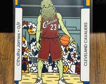 Cthulhu James Parody Basketball Horror Art 2025 Artwork Trading Card by MPRINTS