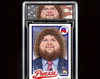 JD Vance PWEASE Meme Trading Card- SLAB (parody grade)