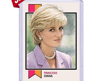 FLASH SALE Princess Diana Custom Art Trading Card