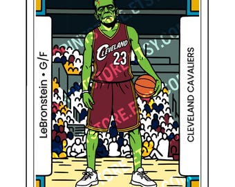 Frankenstein Parody Basketball Card Horror Art 2025 Artwork Trading Card by MPRINTS