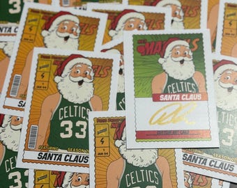Lot of 25 Santa Claus Marvels Christmas Basketball Art 2025 Artwork Trading Card by MPRINTS