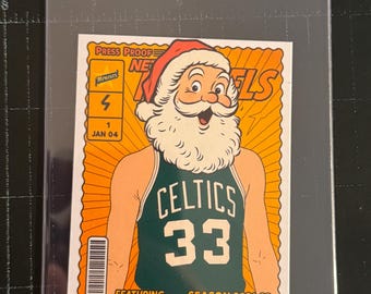 Santa Claus Marvels Christmas Basketball Art 2025 Artwork Trading Card by MPRINTS
