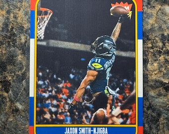 Jaxson Smith-Njigba SLAM F’N DUNK Artwork Trading Card by MPRINTS