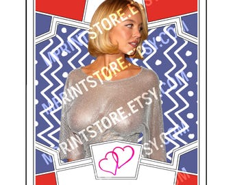 Sydney Sweeney Art 2025 Artwork Trading Card by MPRINTS