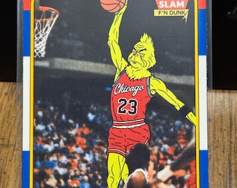 Grinch Jordan Christmas Basketball Art 2025 Artwork Trading Card by MPRINTS