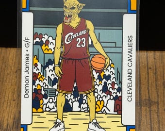 Demon James Parody Basketball Horror Art 2025 Artwork Trading Card by MPRINTS