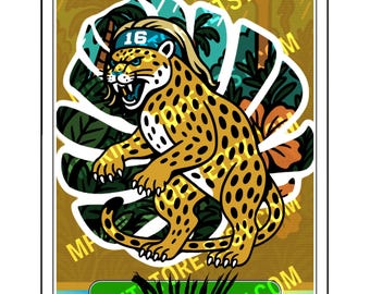 Jacksonville Jaguars Downtown Duval!! Art Card Artwork Trading Card by MPRINTS