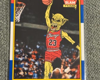 Demon Jordan Basketball Horror Art 2025 Artwork Trading Card by MPRINTS