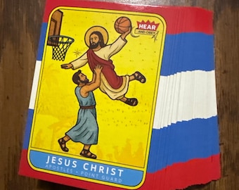 Lot of 50 Jesus Christ Basketball Trading Cards (Michael Jordan Rookie Inspired)