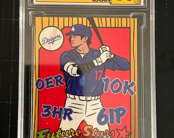 Shohei Ohtani Immaculate Game /500 Baseball Trading Card- SLAB (parody grade)