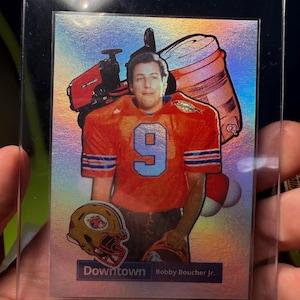 Tarjeta coleccionable REFRACTOR PERSONALIZADO de Bobby Boucher Jr., parodia del centro