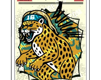 Jacksonville Jaguars Sporting News Art Card Artwork Trading Card by MPRINTS