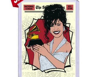 FLASH SALE Selena Icon Singer Custom Art Trading Card