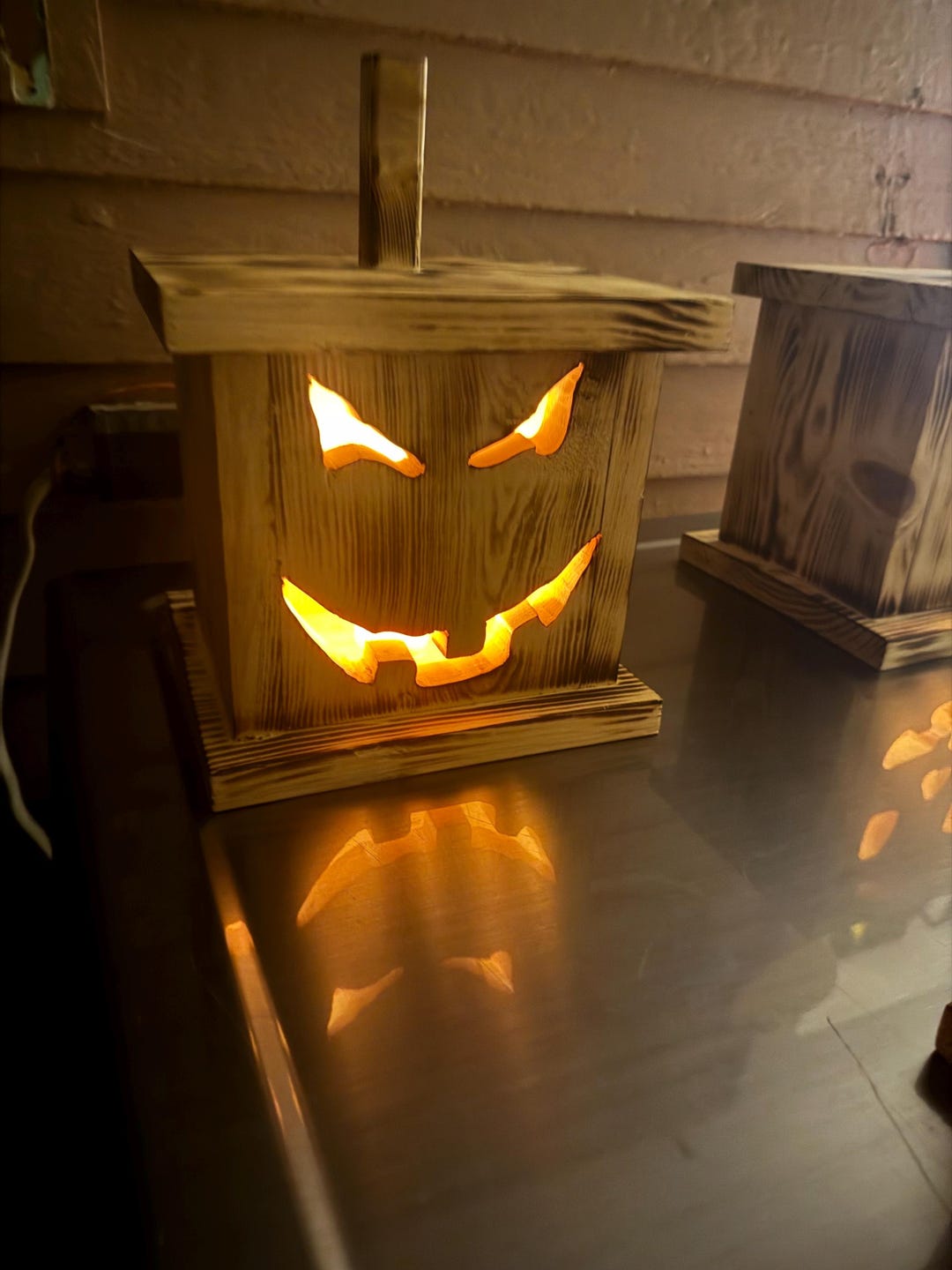 Spooky Wooden Jack O’lantern Halloween Decor - Etsy