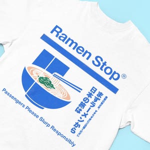 Japan Ramen Stop T-shirt, 90s anime shirt, Japanese Streetwear, Harajuku shirt, Japan Retro shirt, Japan fashion, Vintage Japan Tee, Hipster