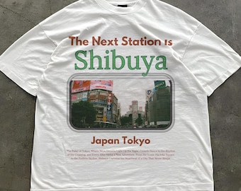Japan Tokyo Shibuya T-shirt, 90s anime shirt, Japanese aesthetics, Japanese Streetwear, Harajuku Japanese outfit, hipster tee graphics