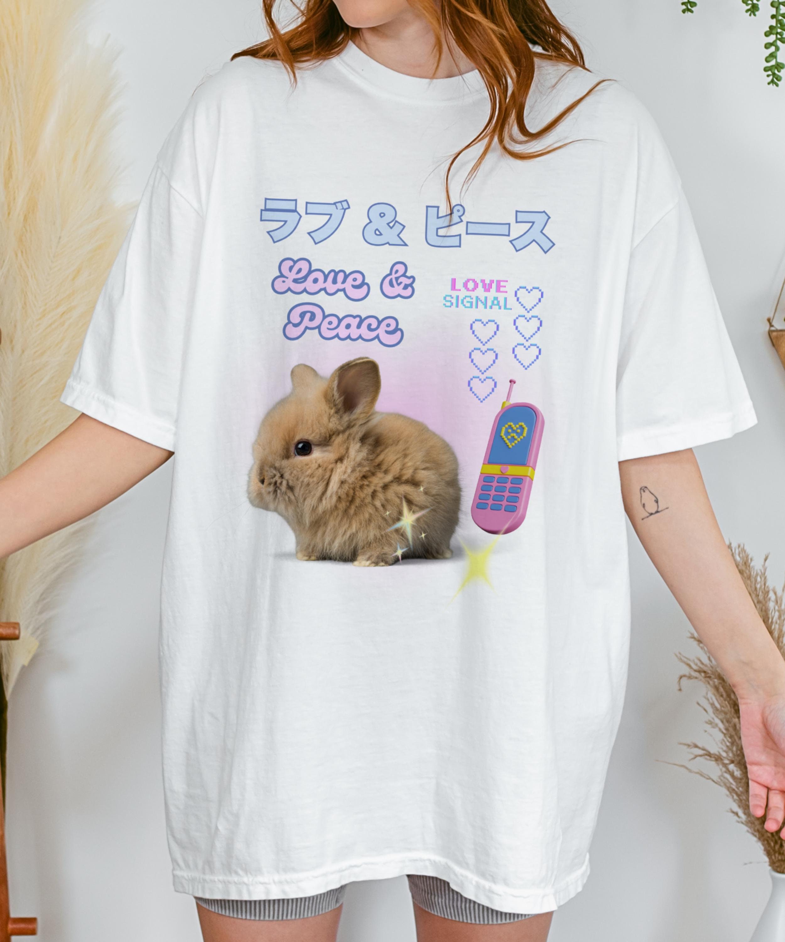 Cutecore Shirt Y2K, Kawaii Clothes, Bunny Tee Harajuku