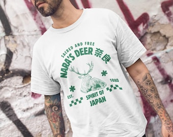 Kyoto Nara Deer Shirt, Japan Retro shirt, Gift for Japan Lover, harajuku clothes, Japan traveler Gift, Japanese Streetwear trending japanese