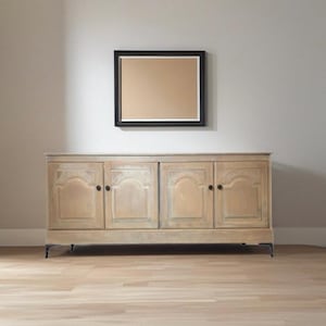Solid Wood Large Vintage Sideboard, buffet console table 177cm Wide - 1970