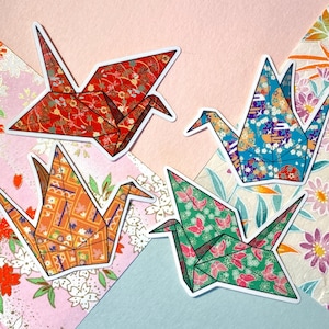 Origami Crane Vinyl Stickers