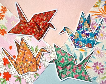 Origami Crane Vinyl Stickers