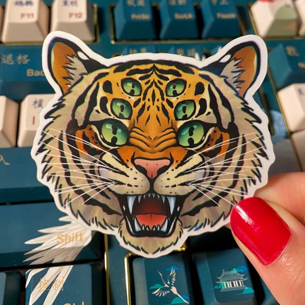 Lunar Tiger Vinyl Sticker