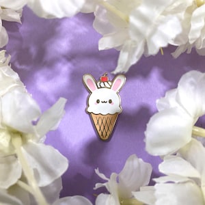 Bunny Ice Cream Enamel Pin