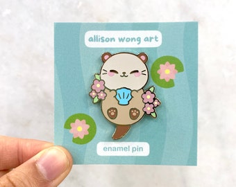 Otter Enamel Pin