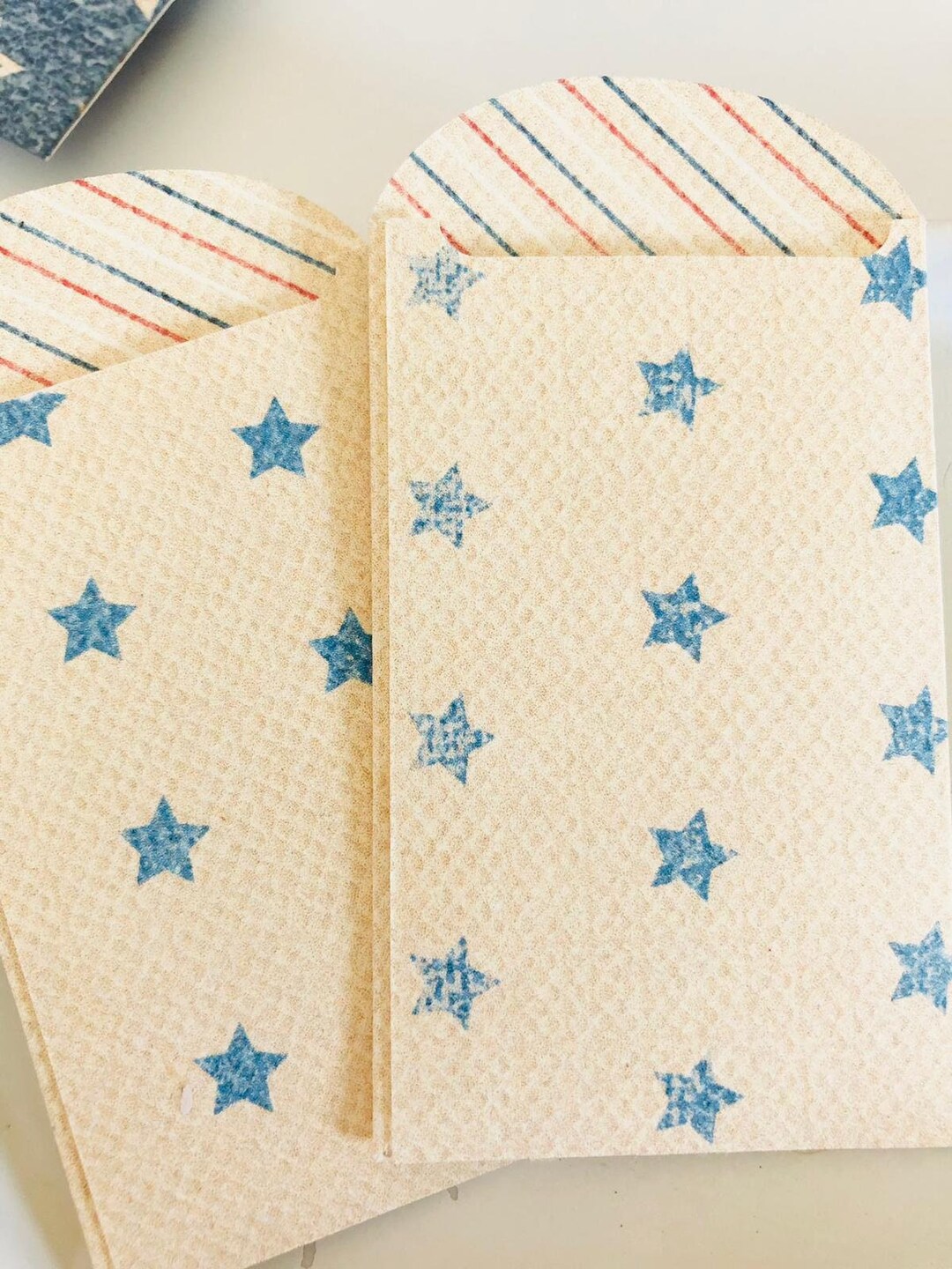 American Flag Envelopes, Handmade Decorative Mailers, Happy Mail