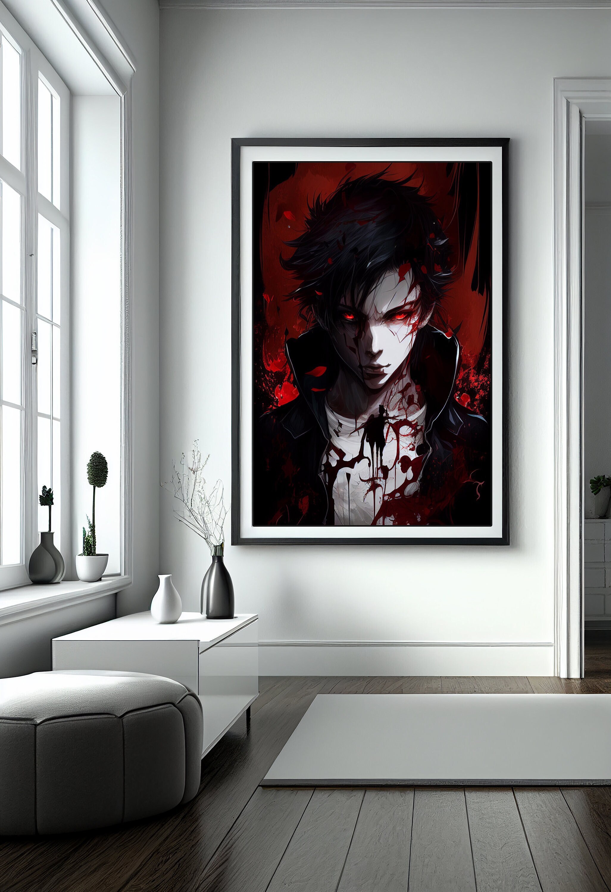 Dark Anime Demon Boy Horns Vampire Beauty Art Canvas Art Poster and Wall  Art Picture Print Modern Family Bedroom Decor Posters 20x30inch(50x75cm) :  : Home