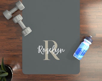 Personalized Yoga Mat - Minimalist Monogram Design | Stylish & Elegant