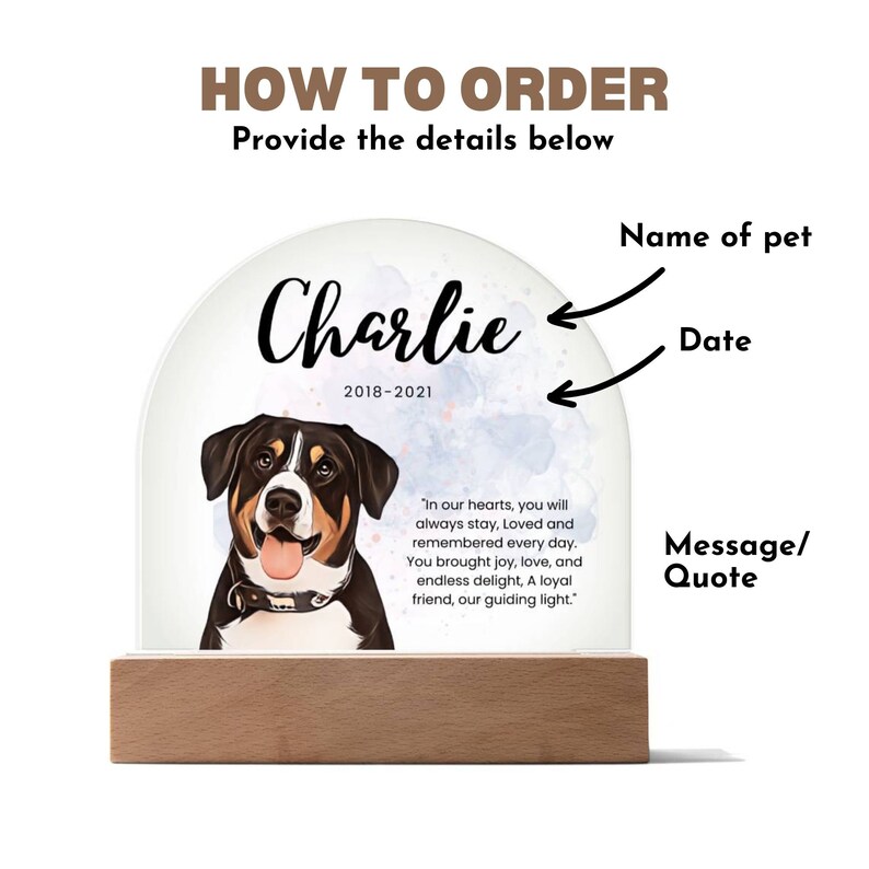 Personalized Pet Memorial Plaque Gifts for Pet Loss Sympathy Etsy